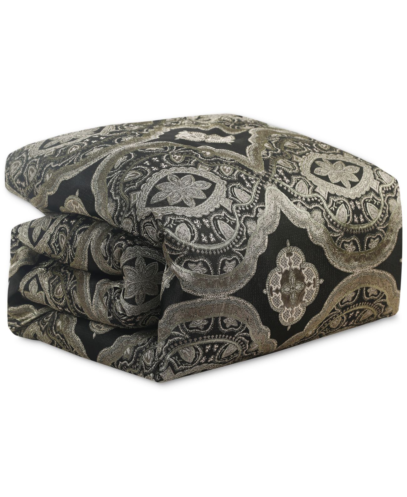 Small World Home Cheshire 14-Pc. King Comforter Set Bedding, Black gallery