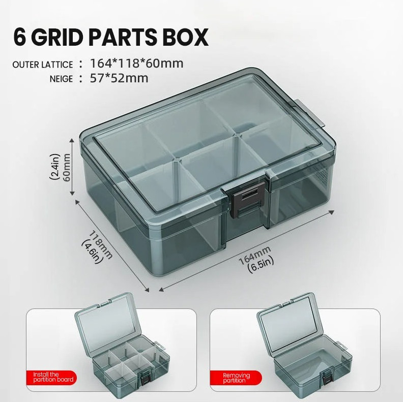 1pc Multifunction Parts Storage Box Adjustable Tool Organizer Case - NEW gallery