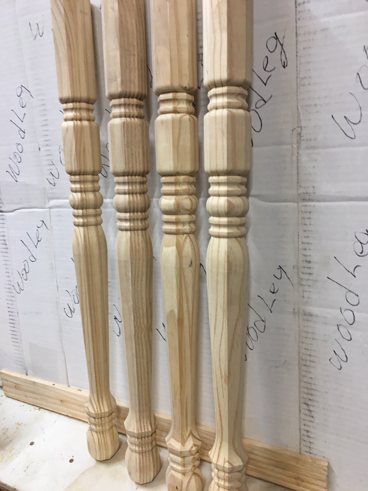 FOUR 28" SOLID PINE ROYAL STYLE TABLE FURNITURE LEGS WOOD WOODEN gallery