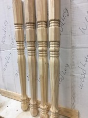 FOUR 28″ SOLID PINE ROYAL STYLE TABLE FURNITURE LEGS WOOD WOODEN