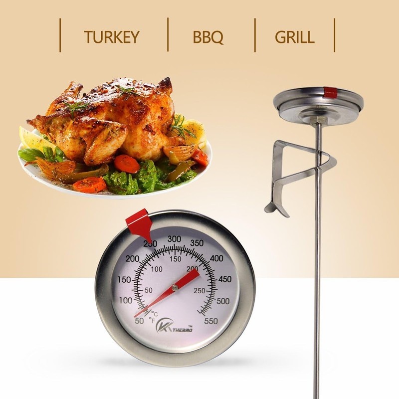 Durable 2" Instant Read Meat Cooking Thermometer - Perfect for Grilling & Frying gallery