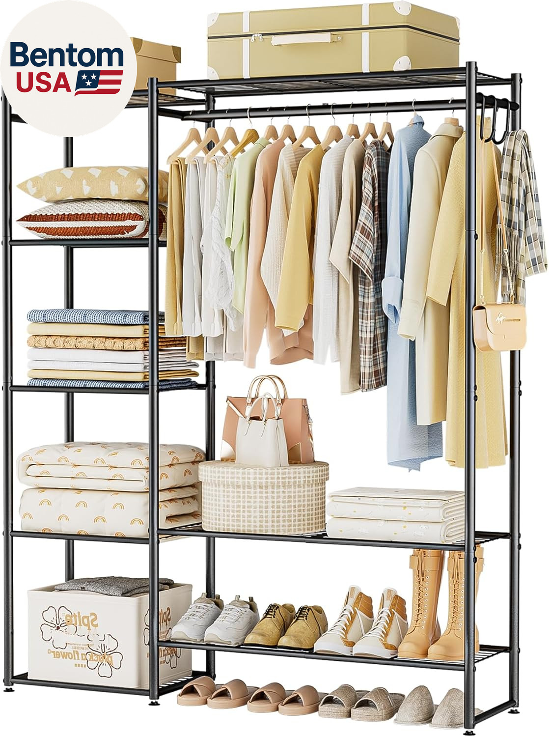 Wardrobe Closet, Portable Clothing Rack for Hanging Clothes, Free Standing Close gallery