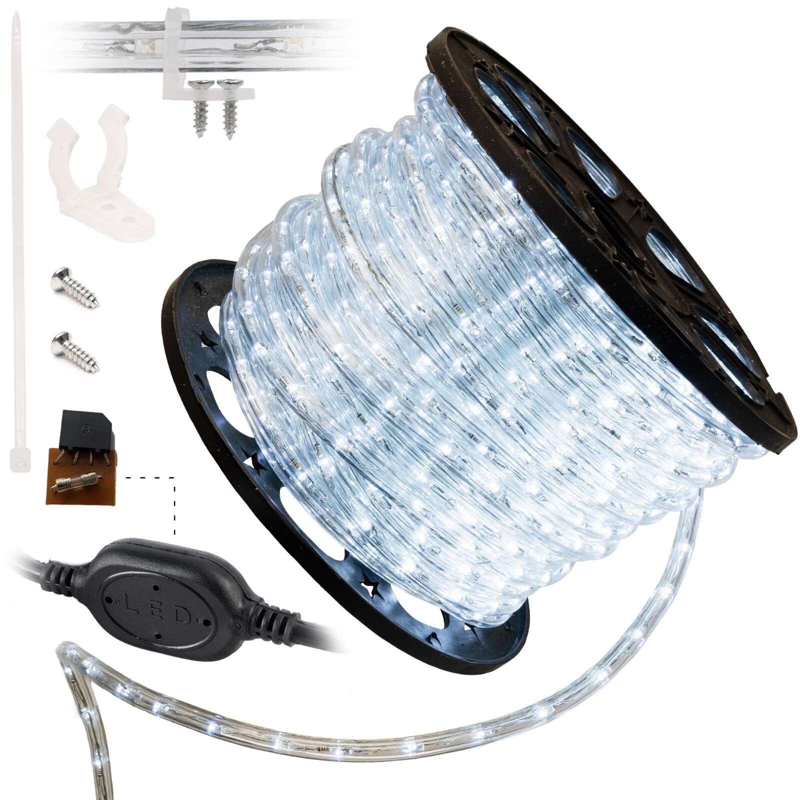 Cool White LED Rope Lights Extendable Accent Party Decoration ETL Certified Xmas gallery