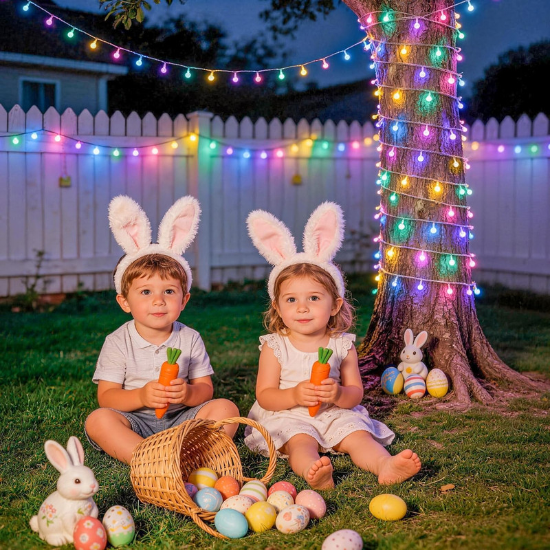 100 LED Connectable Easter Lights String Indoor, 33 Ft Globe String Lights Plug gallery