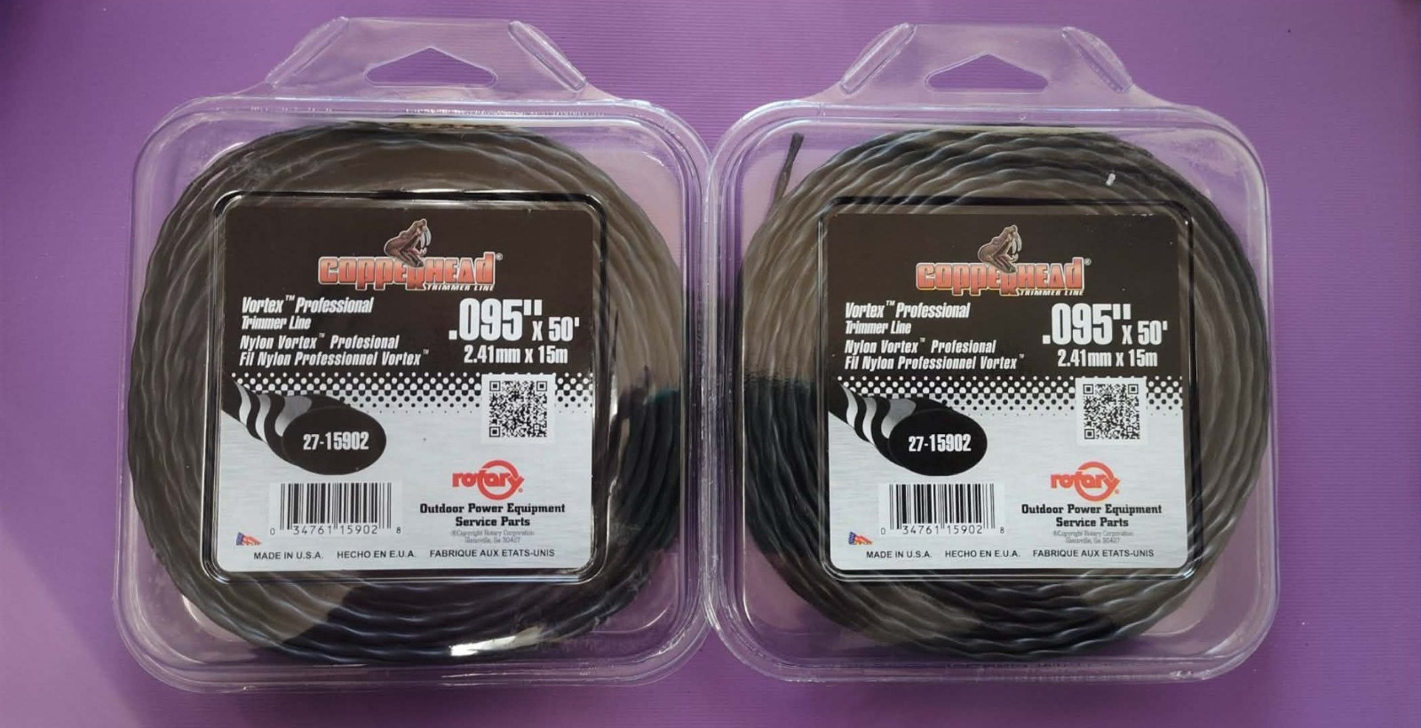 2 Pack CopperHead Vortex Professional Trimmer line .095" x 50 ft. 15902 gallery