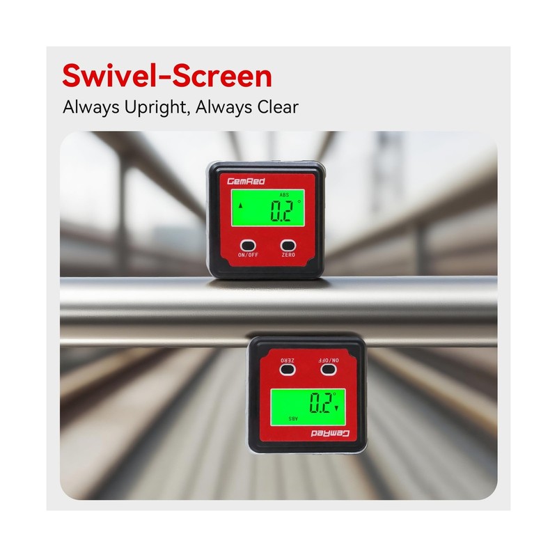 GemRed 82412 Digital Angle Gauge (Green Backlight) FAST USA SHIP gallery