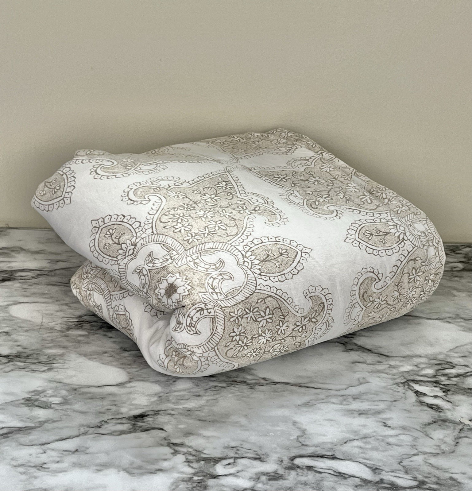 POTTERY BARN Sonya Medallion Corton Linen Duvet Cover Boho Full/Queen gallery