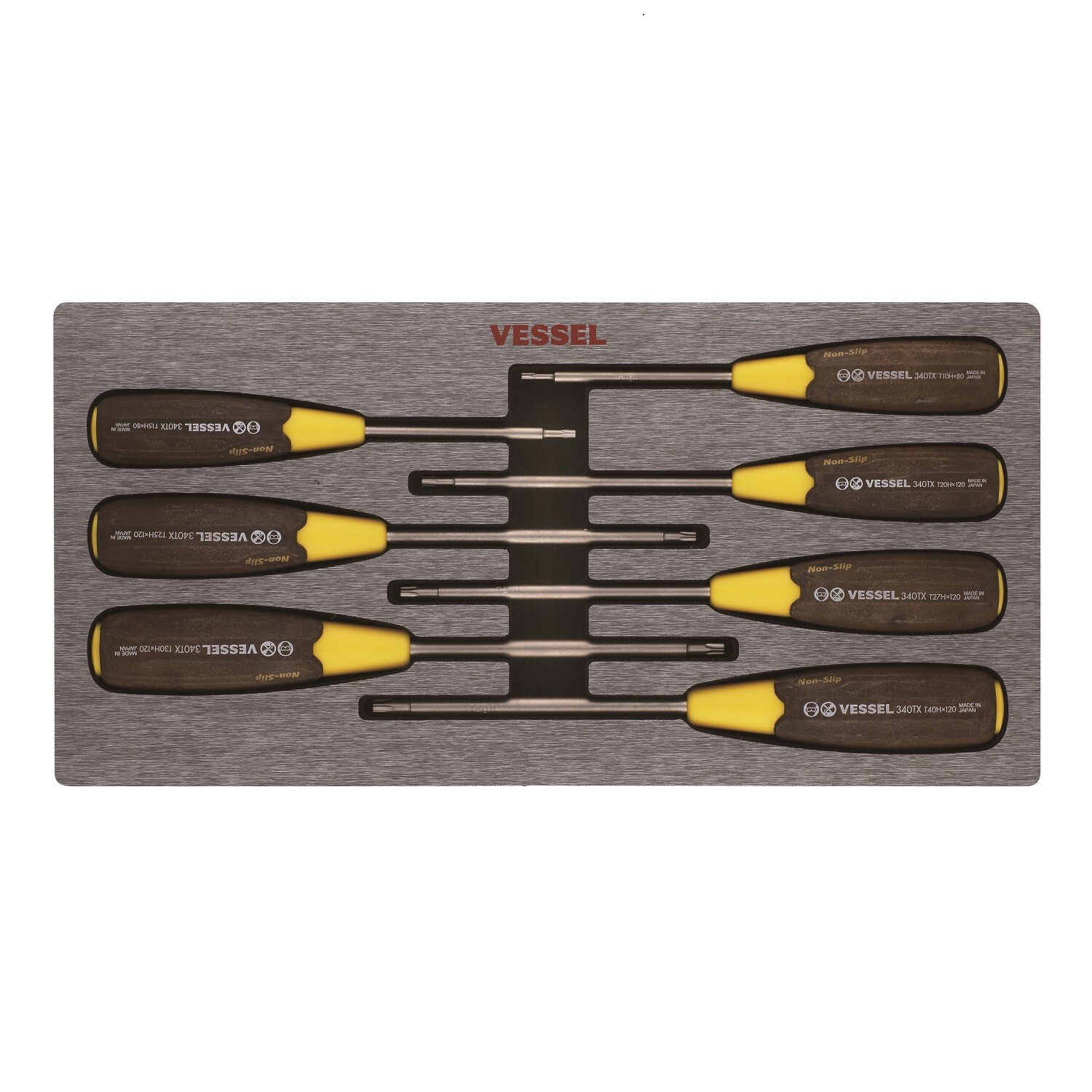 Vessel 7pc Non-Slip Torx Tamperproof Security Screwdriver Set Wood Composite gallery