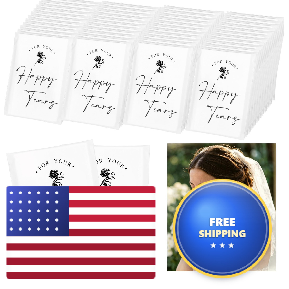 Doris Home Happy Tears Tissue Packs 48 Count 3-Ply Individual Facial Tissues gallery