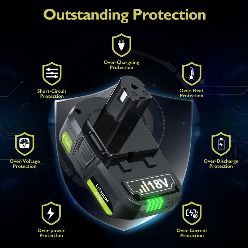 PACK 4Ah For RYOBI 18V One+ Plus High Capacity Compact Battery 4Ah PBP003 P189 gallery