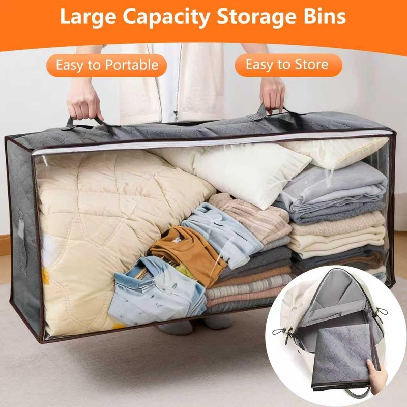 90L Under Bed Storage Containers,4-Pack Closet Organizers and Storage Bins,fo... gallery