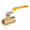 Brass Ball Valve FIP Threaded Yellow 3/4"or 1/2" Female Full Port 600WOG NPT gallery