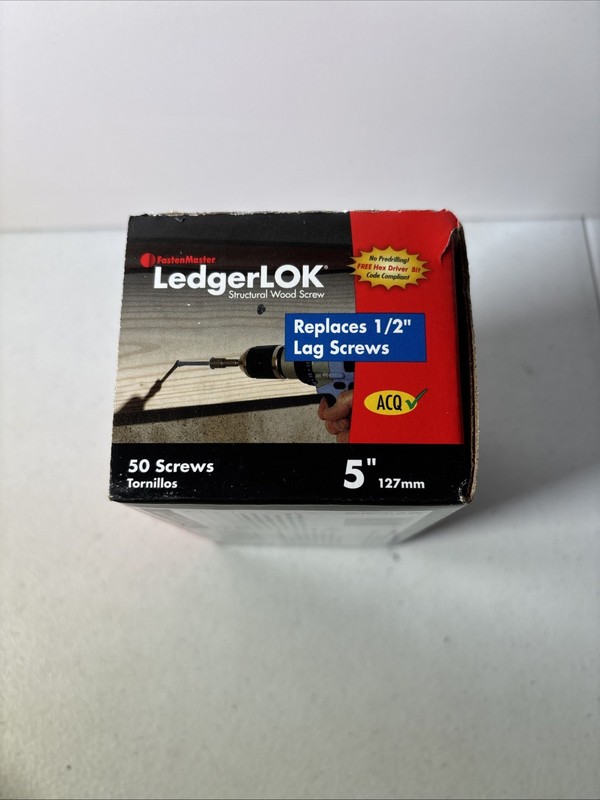 FastenMaster FMLL005-50 LedgerLOK Ledger Board Fastener, 5 Inches, 50-Count gallery