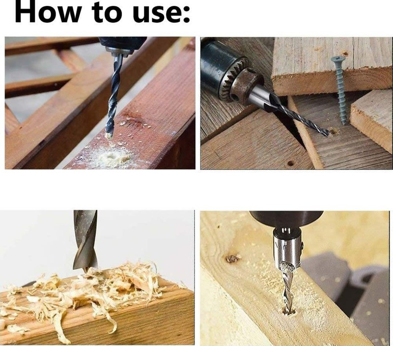 Complete Woodworking Drill Bit Set with 23 Tools for Chamfering and Cutting gallery