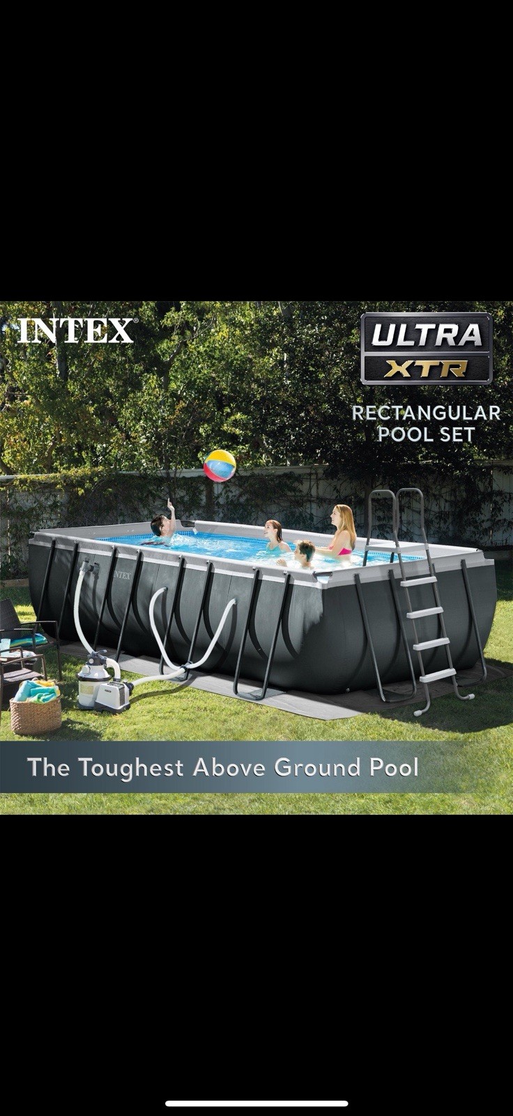 Intex Ultra XTR 24ft x 12ft Rectangular Frame Pool Set 8,403 gal w/ Ladder gallery