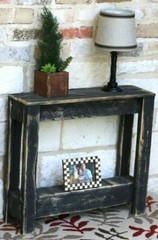 Black Rustic Side Table