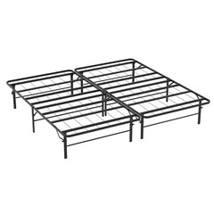 Metal Bed Frame Foldable Metal Platform Mattress Foundation 1000lbs Steel Slat