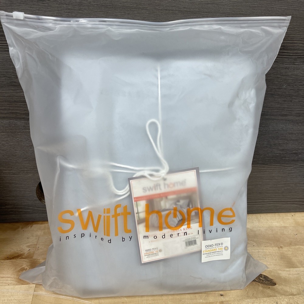 Swift Home Prewashed Crinkle Texture King Duvet Cover 3pc Set Silver New