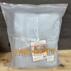 Swift Home Prewashed Crinkle Texture King Duvet Cover 3pc Set Silver New