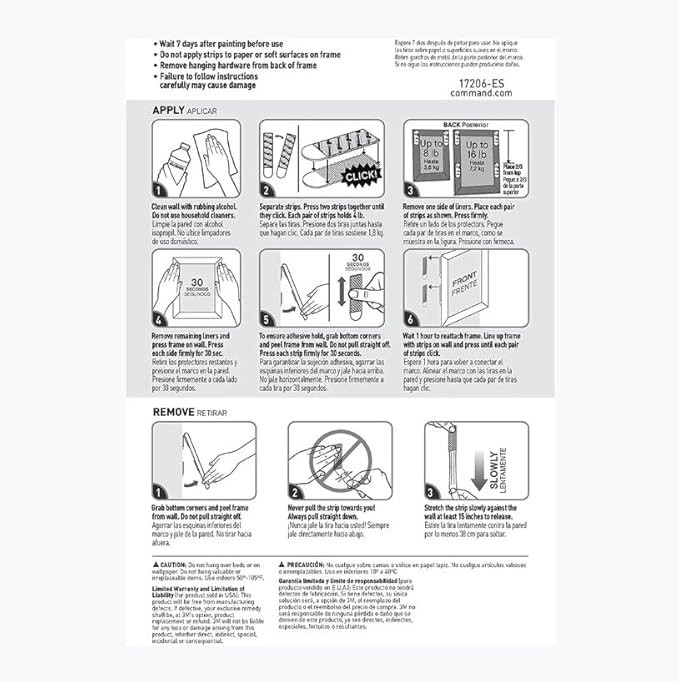 3M Command Picture Hanging Strips 34 Pairs 68 Large Strips Hold 16 lbs gallery