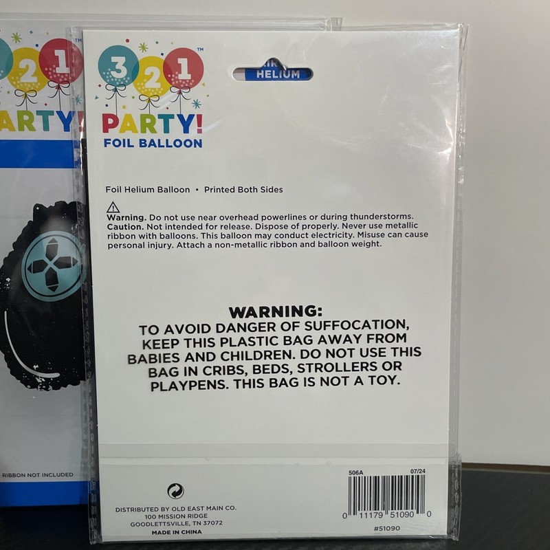 321 Party! Game Controller Large 23" Foil Balloon Decoration Lot Of 2 New gallery
