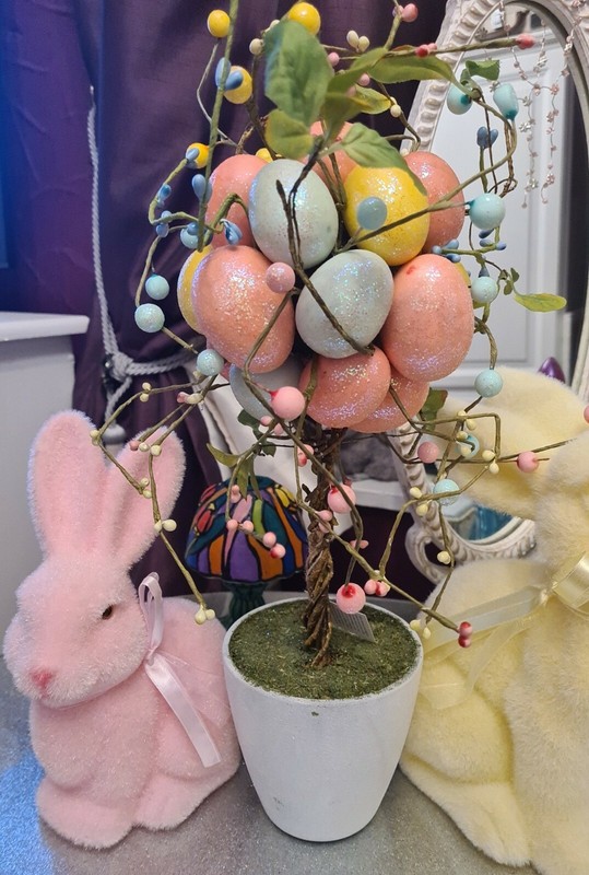 Tk Maxx Easter Spring Rare Egg Blue Green Yellow Plant Tree New Decoration gallery