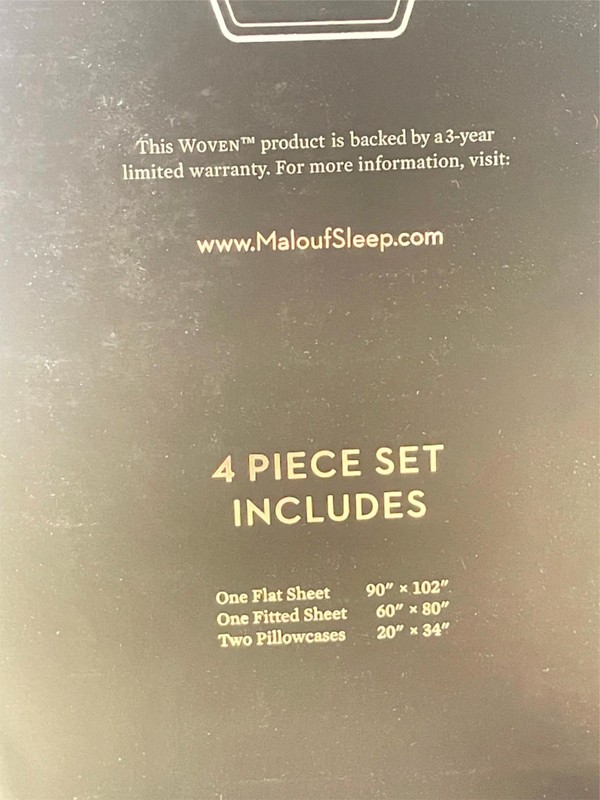 Malouf Woven Brushed Microfiber Polyester Sheet Set Queen Sized in Pacific Blue gallery