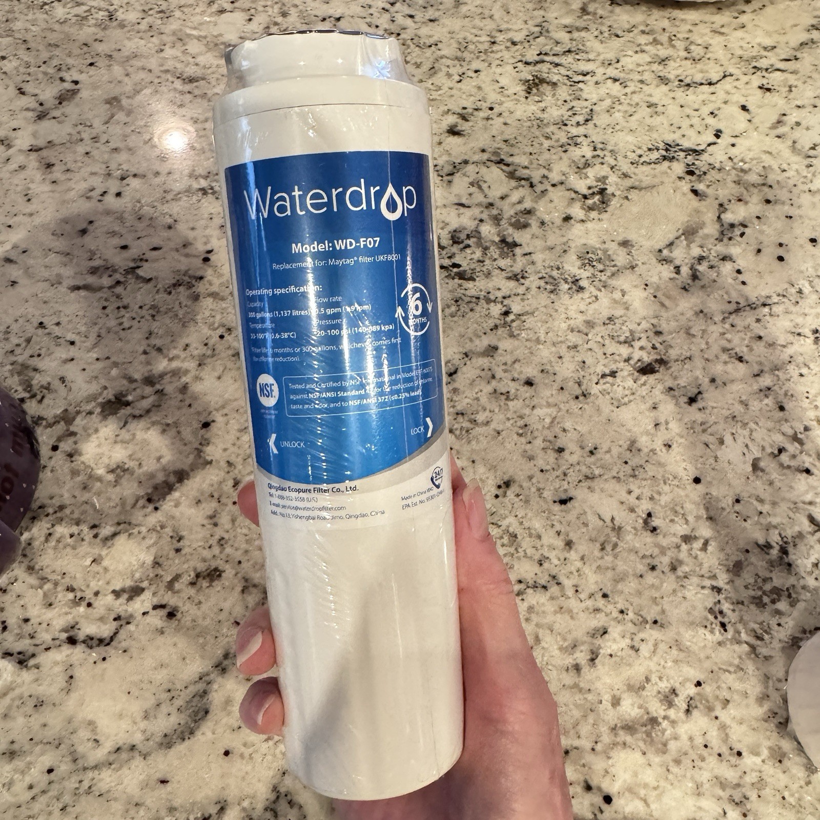 Waterdrop WD-F07 for Maytag UKF8001 Set 2 Replacement Filter Factory Sealed gallery