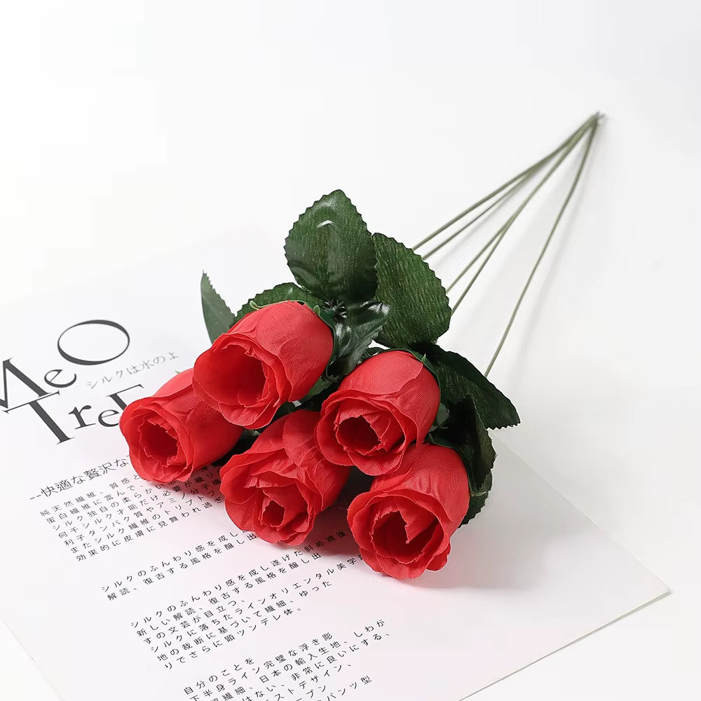 10Pcs Artificial Red Roses - Wedding Decor, Home Vase, DIY Wreaths, Fake Flowers gallery