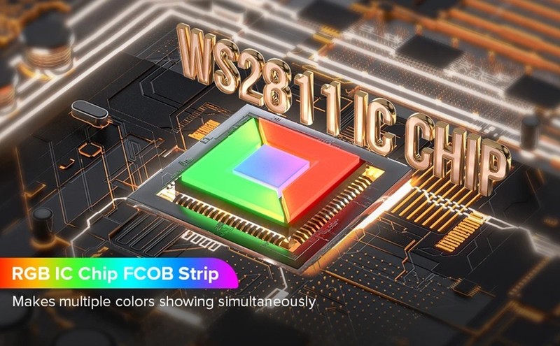 WS2811 Addressable 630LEDs Dream Color RGB IC COB LED Light Strip 10mm 12V 24V gallery