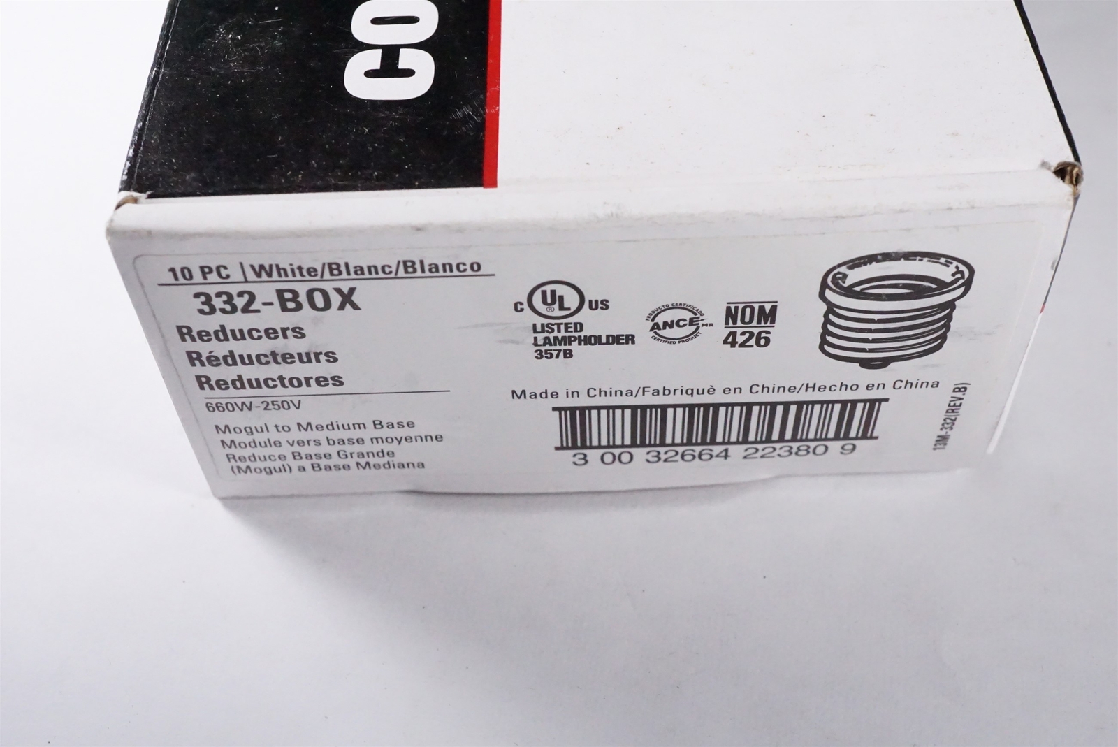 322 Cooper Mogul to Medium Base Adapter Reducer 250V 660W E39 to E26 322-BOX NOS gallery