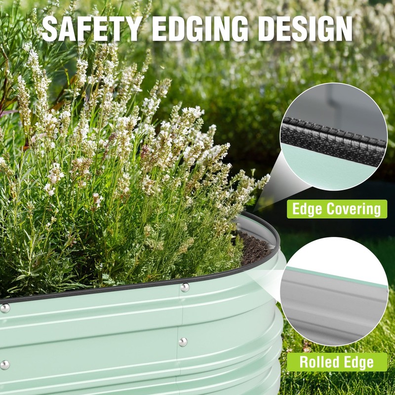 Workpro 2Pk 4X2X1Ft Galvanized Raised Garden Bed Set Rust Corrosion Protection gallery