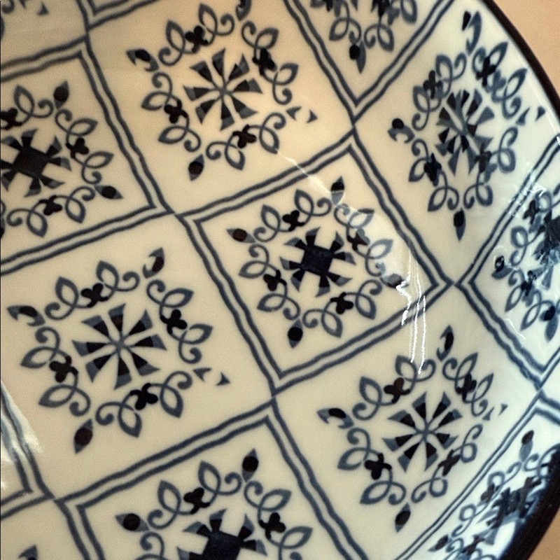 Classic Blue and White Patterned Ceramic Bowl gallery