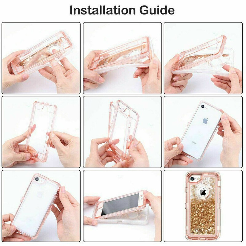 Liquid Glitter Bling Defender Case For Samsung S23 S22 S21 S20 Plus Ultra Cover gallery