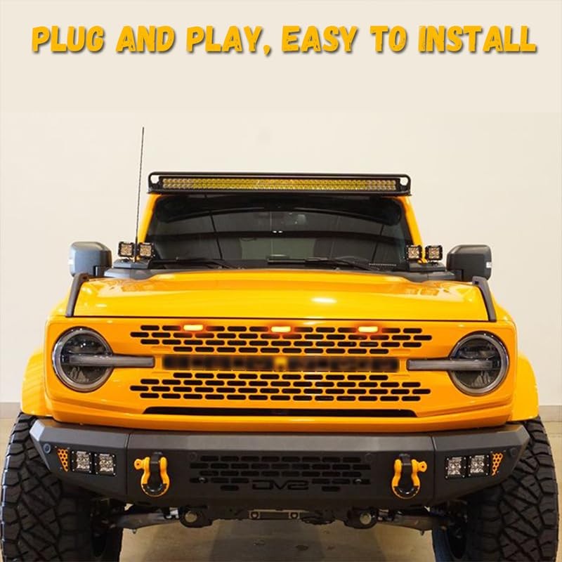 Atubeix LED Grill Lights for Ford Bronco 2021 2022 2023 2024 2025 Amber gallery