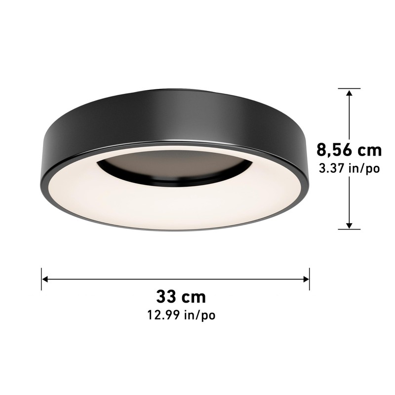 Aiden Integrated LED Flush Mount Black gallery