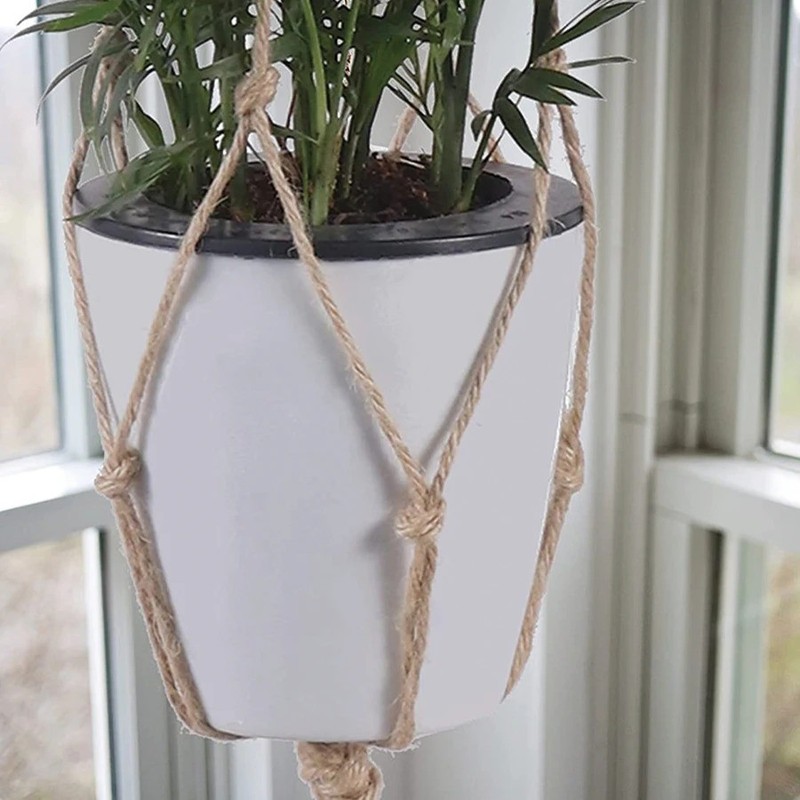 Macrame Plant Hanger Indoor Hanging Planter Basket Flower Pot Holder Cotton Rope gallery