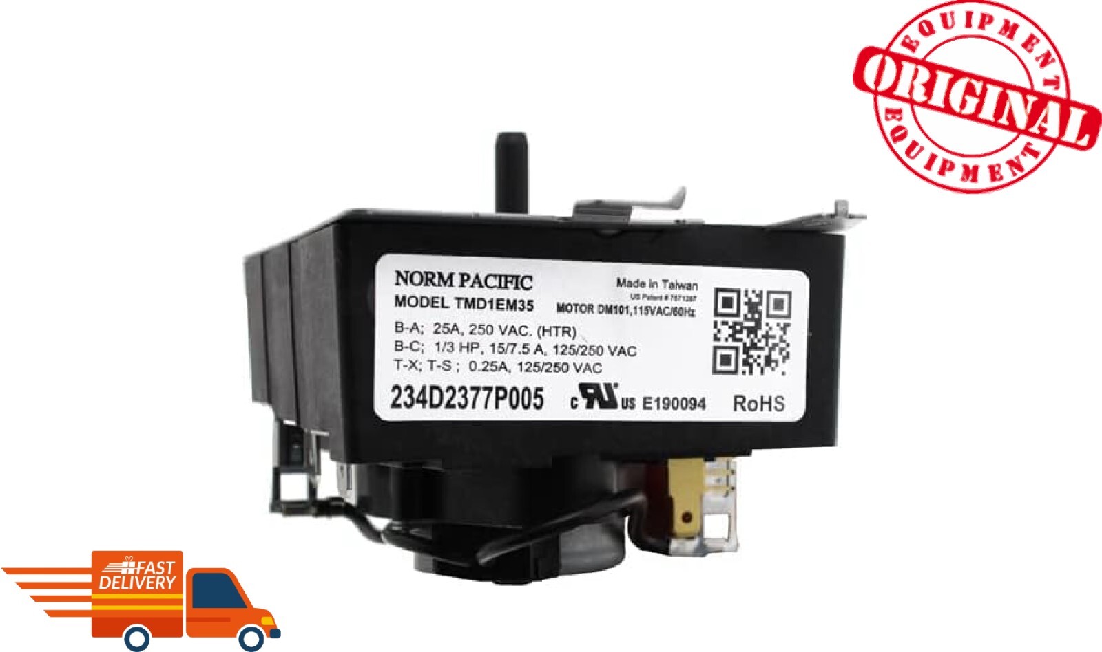 Original 234D2377P005 New Genuine OEM Dryer Timer TMD1EM35 gallery