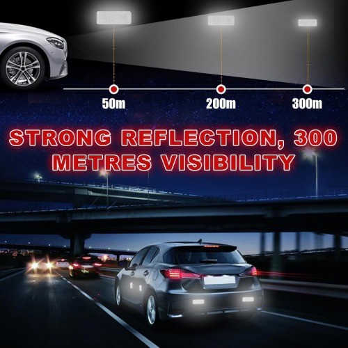 20 PCS Waterproof Reflective Warning Stickers for Cars, SUVs, Tr Color: Silver gallery