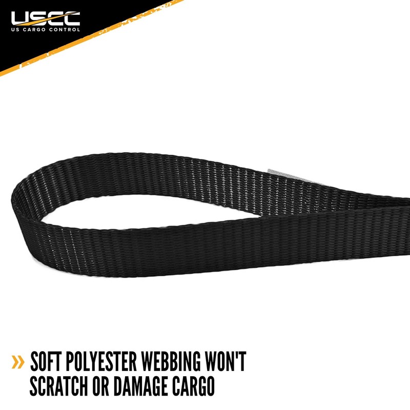 USCC Motorcycle Handlebar Straps - 1" X 18"- Black Pair of Handle Bar Straps gallery