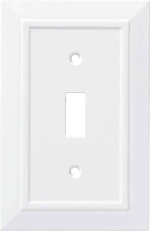 Classic Architecture 1-Pack Decorative Light Switch Cover Wall Plates Pure Wh... gallery