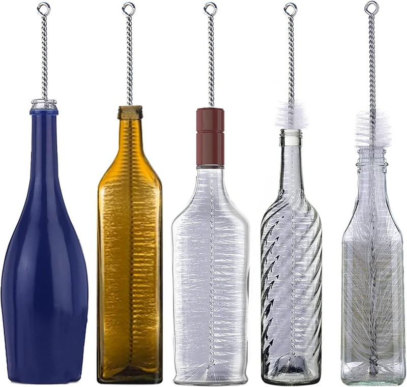 Bottle Brush - Ideal for Cleaning Narrow Neck Swing Top Glass, Brewing, Wine, gallery