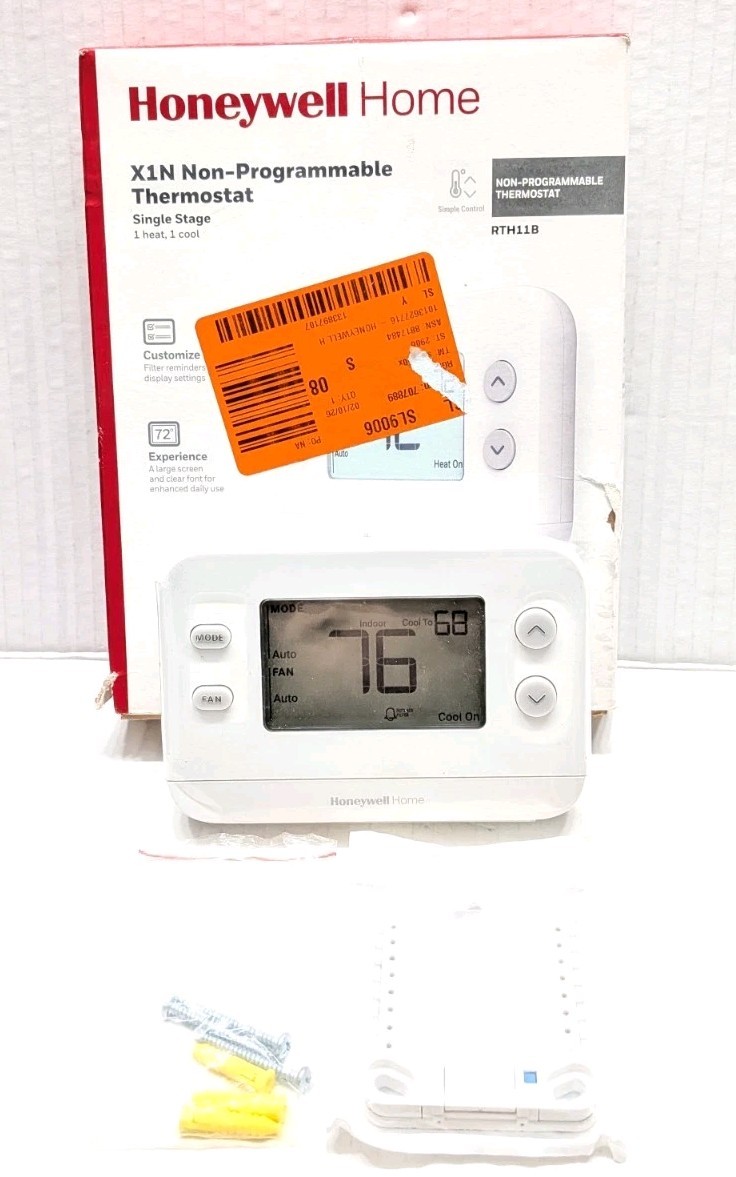 Honeywell Home X1N Non-Programmable Thermostat, Single-Stage, 1 Heat/1 Cool gallery