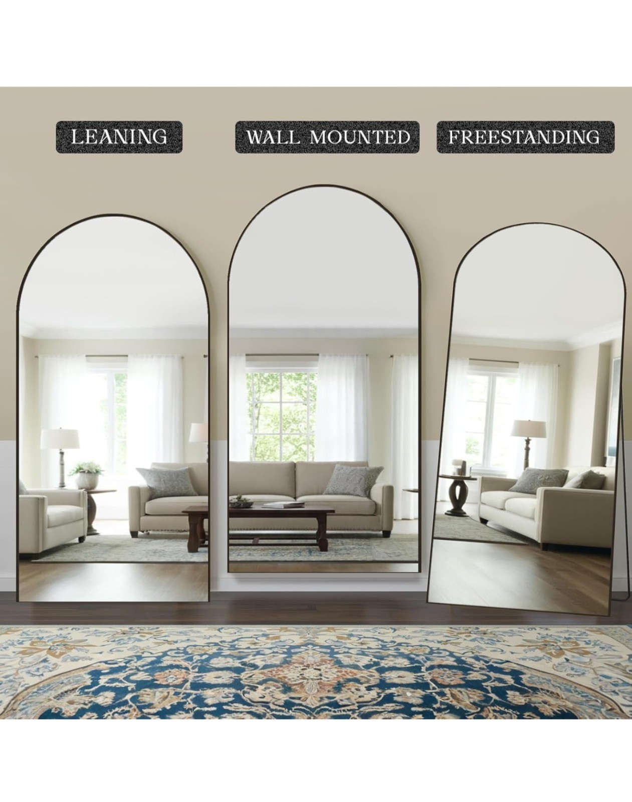 Brand New 91×46 Oversized Arch Mirror gallery