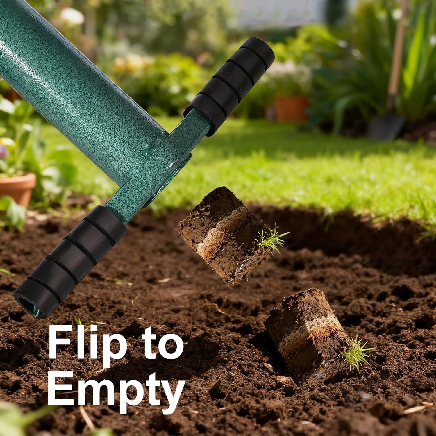 Sod Plugger Bulb Planter Planting Tool, Easy to Assemble Garden Trasnplanter wit gallery