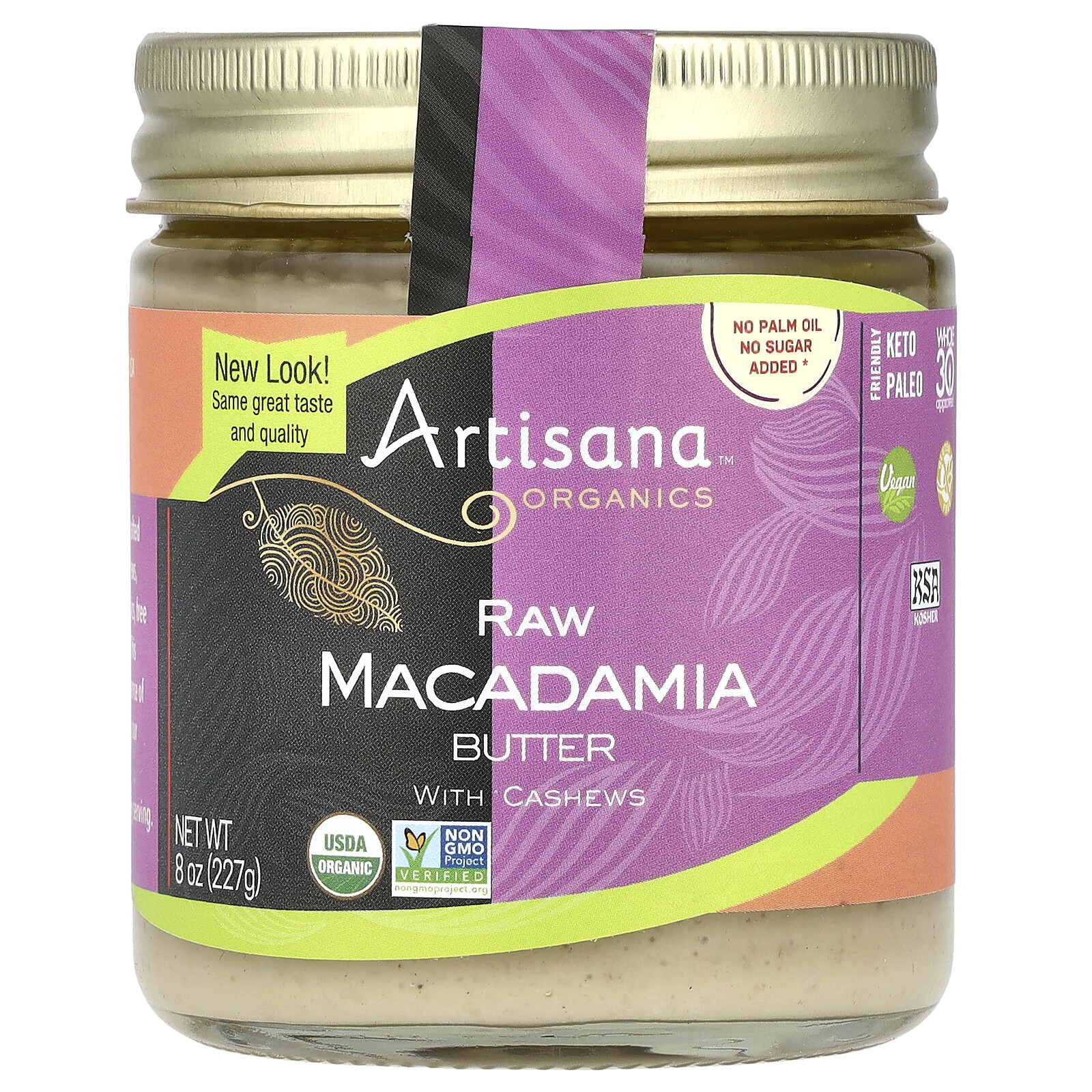 Organics, Raw Macadamia Butter with Cashews, 8 oz (227 g) gallery