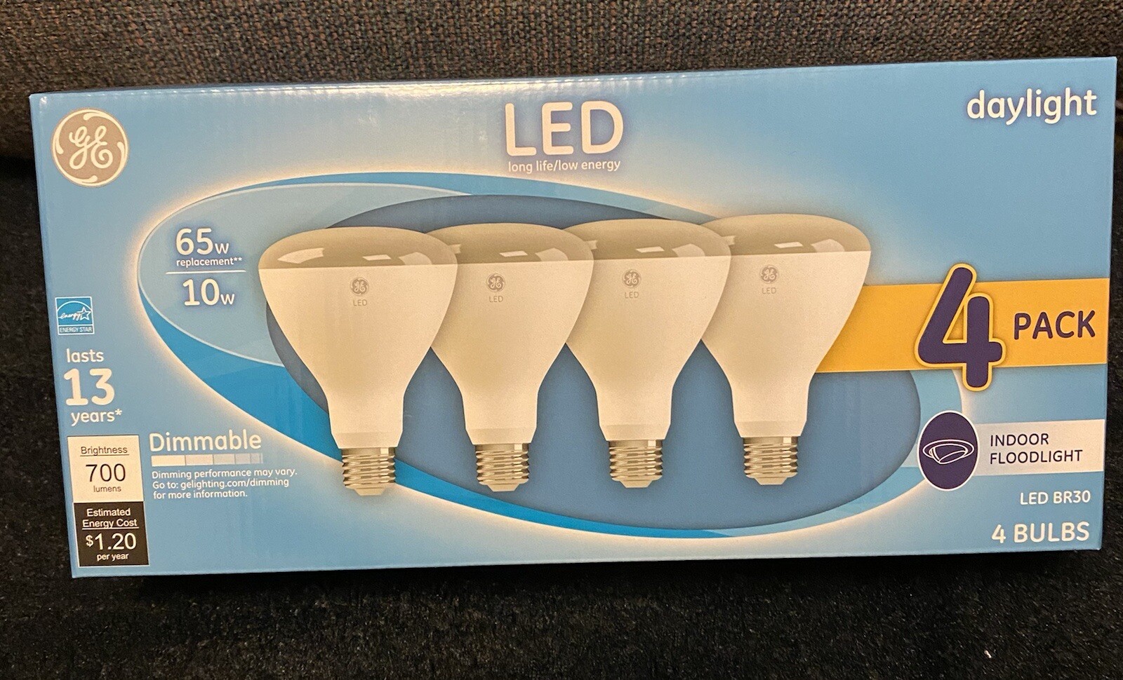 GE LED Lightbulbs BR30Daylight Dimmable Indoor Flood Lights 65W 10W (4 pack)NEW gallery