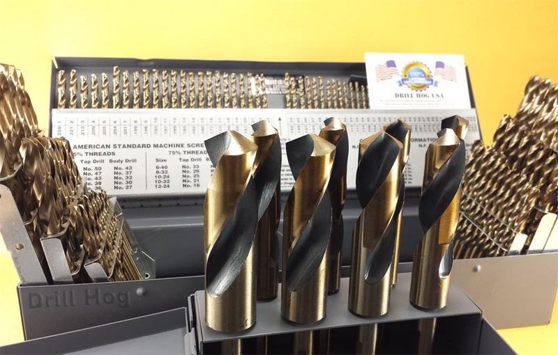 Drill Hog® 123 Pc Drill Bit Set Letter Number COBALT M42 Lifetime Warranty gallery