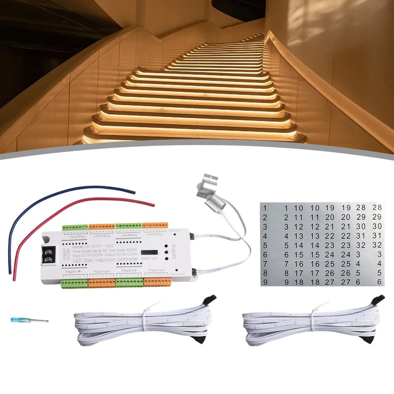 Motion-sensor Stair Light Automatic Stairway Ladder Controller Light Step System gallery