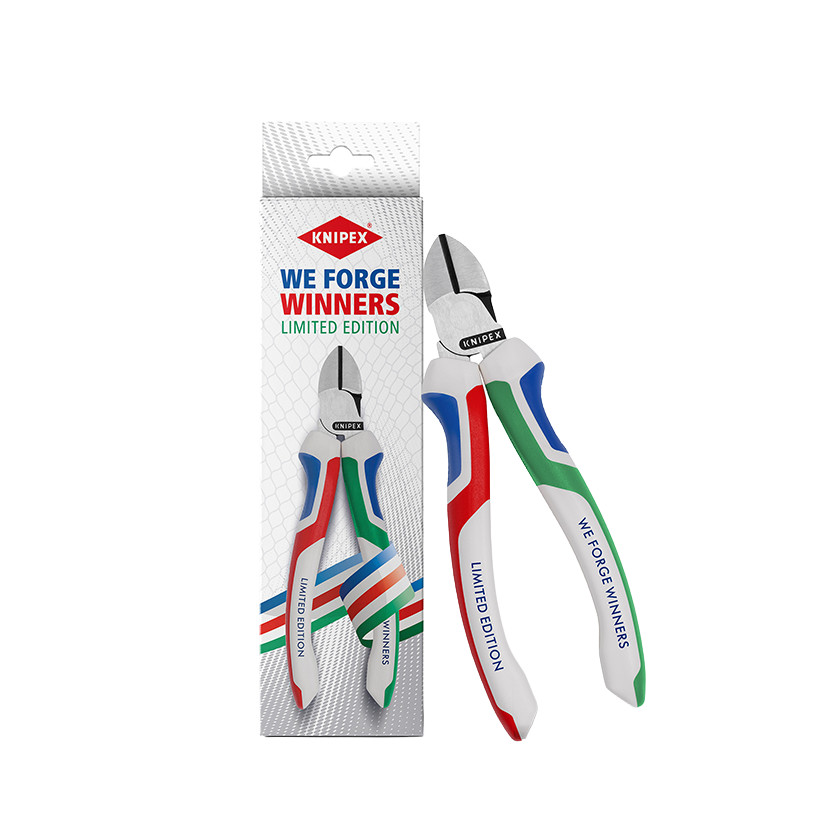 KNIPEX We Forge Winners Limited Edition Side Cutting Pliers Comfort Handle 160mm gallery